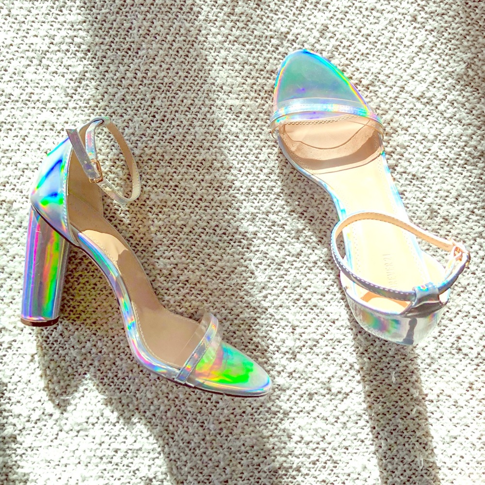 Metallic heels